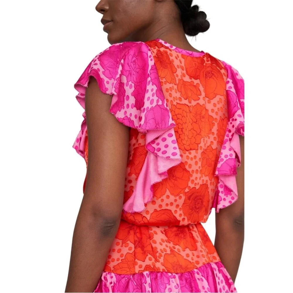 Le Superbe Aurora Flora Lil Flirt Ruffle Mini Dress - Picture 7 of 16